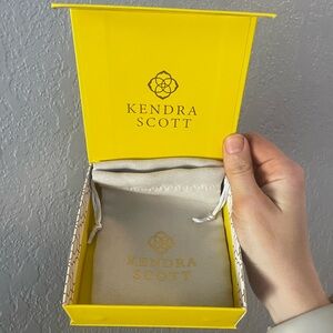 Kendra Scott Yellow Jewelry Box with Cream Pouch (box and pouch only)